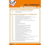 Poster - Conseils Prudence & Pictos Danger - Plastifié