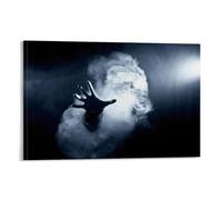 Poster cool avec fumée et fantômes d'Halloween - Toile murale vintage - Décoration esthétique pour salon, chambre d'enfant, dortoir, café, salle de bain, convient pour chambre à coucher, salle de