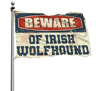 Poster cool drapeaux Beware of Irish Wolfhound Flag Funny Patio Decor Camping Decor (60 x 90 cm)