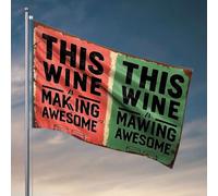 Poster cool drapeaux This Wine Is Making Awesome Drapeau Western Home Decor Panneau de chambre d'université (120 x 180 cm)