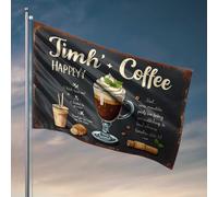 Poster cool Drapeaux Timh' Coffee : A Culinary Journey Of Flavor and Creativity Flag Indie Room Decor Men Cave Decor (30 x 45 cm)