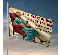 Poster cool drapeaux vintage publicité sur le vin : « If A Glass Of Is Good For You, Flag Cool Stuff For Your Room Stuff For Your Room Stuff For Your Room Stuff For Your Room (120 x 180 cm)