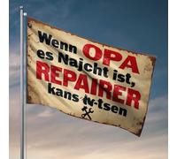 Poster cool drapeaux When Grandpa Is Around, Repair Work Can Happen! Drapeau Cool Stuff For Your Room Stuff For Your Room Stuff For Your Room (60 x 90 cm)