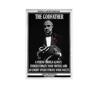 Poster culte du film The Godfather - Impression d'art rétro vintage - Affiche de film classique sur toile Décoration murale pour salon chambre à coucher Décoration sans cadre 30,5 x 45,7 cm (76,2 x
