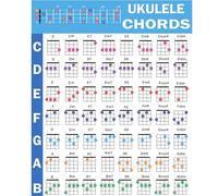 Poster d'accords d'ukulélé, un guide éducatif de référence pour les joueurs et les enseignants d'ukulélé, imprimé sur du papier polypropylène imperméable, indéchirable