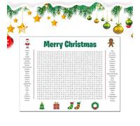 Poster d'activité de Noël Grande activité de défi interactive et amusante | Poster de mots mêlés pour vacances maison jeux de table cartes fléchettes apéro fêtes