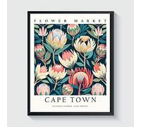 Poster d'Afrique du Sud, marché aux fleurs du Cap, art mural pour décoration de chambre à coucher, cuisine, salle de bain, salon (Afrique du Sud, Le Cap, 27,9 x 35,6 cm (sans cadre)