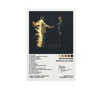 Poster d'album de musique Metro Boomin Heroes & Villains (1) - Impression sur toile - Décoration murale pour salon, chambre à coucher, sans cadre - 30 x 45 cm