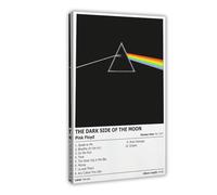 Poster d'album de musique The Dark Side Of The Moon - Impression sur toile pour décoration de salon, chambre à coucher, avec cadre, 30 x 45 cm
