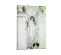 Poster d'allégorie de la sculpture de Gustav Klimt (1) Décoration murale à suspendre pour chambre à coucher, peinture décorative esthétique, 50 x 75 cm