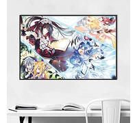 Poster d'anime Date A Live pour bars, restaurants, cafés, pubs, cadeau pour la maison, la chambre à coucher, poster fantaisie vintage et amusant pour salon, garage, toilettes - Décoration murale