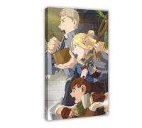 Poster d'anime Delicious In Dungeon Fantasy Adventurous Comédie 1 sur toile pour décoration de chambre à coucher, bureau, chambre, cadeau (30 x 45 cm)