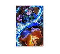 Poster d'anime Demon Slayer Tanjiro et Agatsuma Zenitsu Peinture décorative sur toile Art mural pour salon, chambre à coucher, art mural, impression d'image moderne, décoration de chambre familiale,