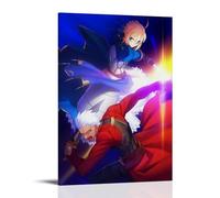Poster d'anime Fate Stay Night Altaria et Emiya - Art vintage - Toile murale - Décoration esthétique - Pour salon, chambre d'enfant, dortoir, café, salle de bain - Convient pour chambre à coucher