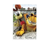 Poster d'anime humoristique Garfield Room - 1 affiche sur toile - Décoration murale pour salon, chambre à coucher (50 x 75 cm)