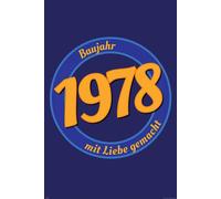 Poster d'anniversaire - Poster - 1978 - Avec Amour + 2 pcs plinthes d'affiche plastique 62 cm noir