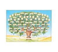 Poster d'arbre généalogique - 10 générations - Tableau généalogique à remplir, 40 x 59 cm - Tableau généalogique à remplir