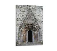 Poster d'architecture romane, portail, cathédrale de Clonfert, Irlande (1180) Œuvres d'art imprimées sur toile Décoration d'intérieur 20 x 30 cm