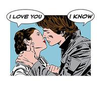 Poster d'art, 50cm x 40cm, Star Wars Classique Comic Citer Leia Han