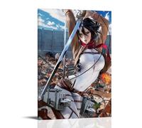 Poster d'art Attack on Titan Anime Mikasa Ackerman Classics Art Peinture décorative sur toile Art mural pour salon, chambre à coucher, 50 x 75 cm
