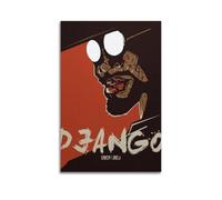 Poster d'art Django Unchained - Peinture sur toile murale et image d'art moderne pour chambre à coucher - 30 x 45 cm
