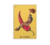 Poster d'art gay El Chile Mexicain, Loteria, Latinx, Lgbtq, Queer - Décoration murale pour chambre à coucher, salle de bain - 20 x 30 cm