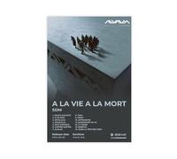 Poster d'art Hip Hop pour album de musique A LA VIE A LA MORT - Liste des pistes de SDM - Cadeau pour les fans de rap - Décoration pour chambre à coucher, bureau, chambre - Cadeau - 20 x 30 cm