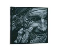 Poster d'art imprimé sur toile représentant le guitariste de Keith-Richards (11) 60 x 60 cm