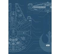 Komar Poster d'Art Mural, 40cm x 50cm, Star Wars Blueprint Falcon