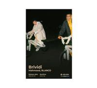 Poster d'art sur toile pour album de musique avec couverture de Brividi et Mahmood BLANCO - Cadeau idéal pour les fans de chanteur cool - Décoration pour chambre à coucher, bureau, chambre - 50 x 75