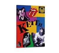 Poster d'art sur toile représentant le guitariste de Keith-Richards - Décoration murale moderne - 40 x 60 cm