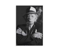 Poster d'art sur toile représentant le guitariste de Keith-Richards - Décoration murale moderne - 40 x 60 cm