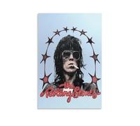 Poster d'art sur toile représentant le guitariste Keith-Richards de la chanteuse de rock - Décoration murale - 30 x 45 cm