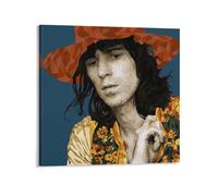 Poster d'art sur toile représentant le guitariste Keith-Richards - Décoration murale - 50 x 50 cm