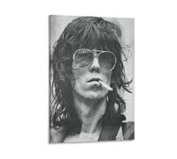 Poster d'art sur toile représentant le guitariste Keith-Richards - Décoration murale moderne - 20 x 30 cm