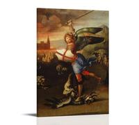 Poster d'art sur toile représentant le peintre Raphaël, Saint Michael Vanquishing, décoration murale moderne pour chambre à coucher (40 x 60 cm)