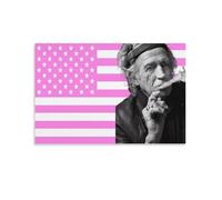 Poster d'art sur toile Rock Singer Guitarist Keith-Richards (16) - Décoration murale d'intérieur moderne - 50 x 75 cm