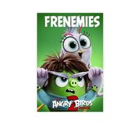 Poster d'art unique du film The Angry Birds - Poster d'animation frappant - 6 impressions sur toile - Décoration murale pour salon, chambre à coucher - 20 x 30 cm