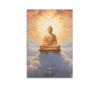 Poster d'art zen Bouddha Amitabha décoratif sur toile 40 x 60 cm