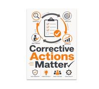 Poster d'assurance qualité - Les mesures correctives comptent - 13 x 19