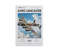 Poster d'aviation Art Aviation Art Avro-Lancaster Art Impression sur toile Décoration murale moderne 30 x 45 cm