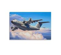 Poster d'avions militaires Airbus A400M Atlas sur toile décorative pour mur 30 x 45 cm