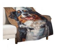 Poster de berger australien dans un chapeau de chef _ Poster d'animal de compagnie _ Berger australien dans un tablier _ Art mural amusant de chien _ Portrait _ Poster de cuisine de chien - 1_3