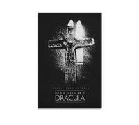 Poster de Bram Stokers Dracula vintage - Décoration murale gothique de Francis Ford Coppola - Art d'horreur classique - Décoration d'intérieur unique - Noir et blanc - 50 x 75 cm - Sans cadre
