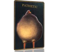 Poster de canard pathétique amusant en métal avec jugement - Décoration murale vintage - Poster d'oie pathétique classique - 30,5 x 40,6 cm