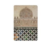 Poster de carrelage de l'Alhambra - Décoration murale islamique andalouse - Art mural musulman - Décoration arabe - Cadeau de l'Aïd - Grande toile - Décoration murale en métal - Décoration de bar