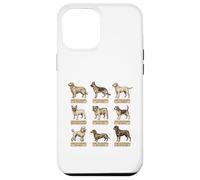 Poster de Chien de Style Vintage avec Noms de Races de Chiens latins Coque pour iPhone 12 Pro Max
