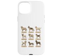 Poster de Chien de Style Vintage avec Noms de Races de Chiens latins Coque pour iPhone 15 Plus
