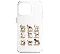 Poster de Chien de Style Vintage avec Noms de Races de Chiens latins Coque pour iPhone 16 Pro