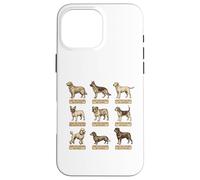 Poster de Chien de Style Vintage avec Noms de Races de Chiens latins Coque pour iPhone 16 Pro Max